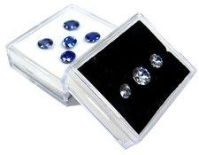10 PCS BLACK WHITE PAD CLEAR PLASTIC ACRYLIC GEM JAR JEWELRY DISPLAY BOX 6x5x2CM