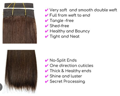 Elite Soft Eurasian Cuticle Remy virgin hair weft Amazon.com : Cuticle Remy XQ Human Hair Weave - S Wave (12  main image 4