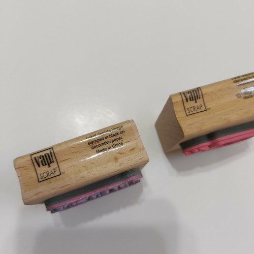 Estampillas de goma de madera chatarra de vapor 2 piezas etiqueta de agradecimiento y regalo cuadradas de 2 pulgadas - Imagen 3 de 3
