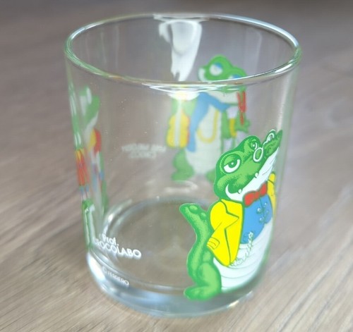 KINDER FERRERO NUTELLA VINTAGE 1991 GLASS RARE CROCODILE CROCO CHARACTER TUMBLER - Picture 9 of 11