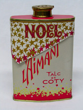 Vintage L'Aimant Talc by Coty Talcum Powder w/ Xmas Holiday Wraparound 3.70 Oz