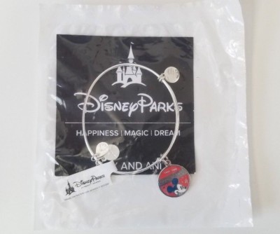 SEALED Disney Parks Alex and Ani Mickey Mouse Since 1928 Silver Tone Bangle 