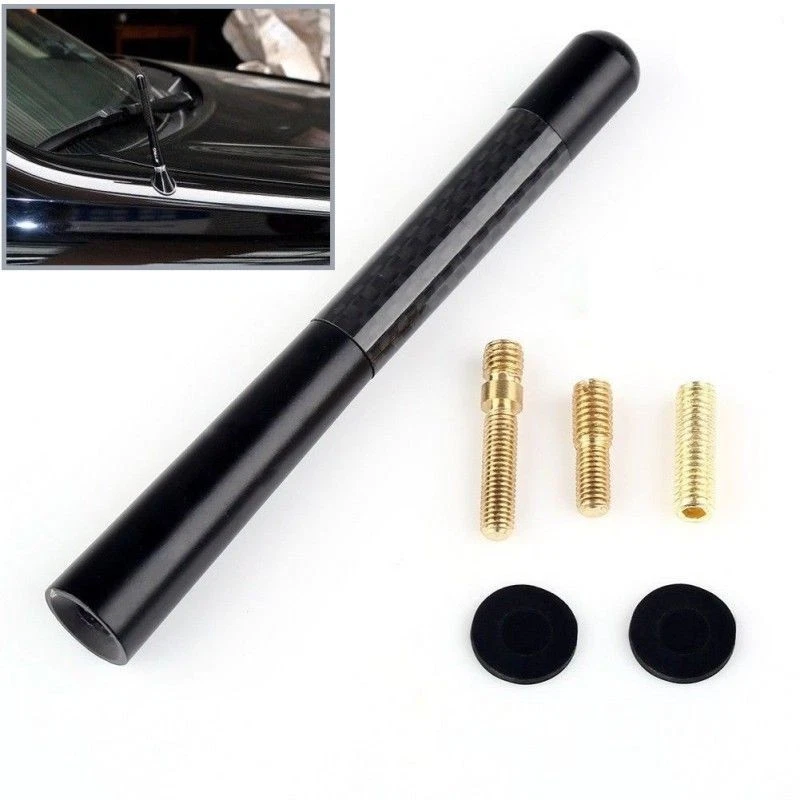 4,7 дюйма автомобильная антенна из углеродного волокна радио FM-антена черный комплект для Toyota Chevy - Изображение 2 из 4
