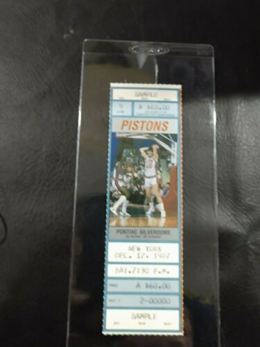 NBA 1987 new york Knicks Detroit Pistons Ticket Stub Billy Donovan debut proof