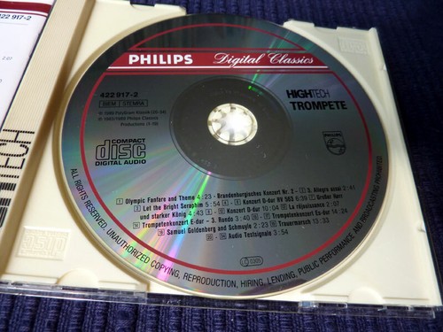 CD PHILIPS High Tech TROMPETE Hifi Vision Referenz West-Germany 1989 TEST - Picture 4 of 5