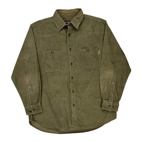Woolrich Cord Shirt - XL Green Cotton