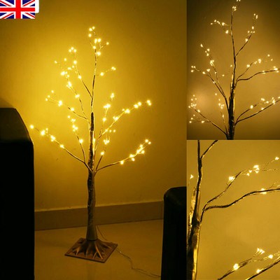 Home Furniture Diy 150leds Golden Tree Branch Stand Light