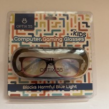 Computer Gamer Glasses KIDS Optix 55 Blue Light Blocking Reduce Glare Eye Strain