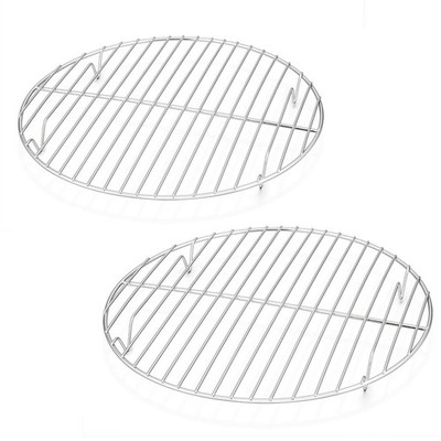 E-far 10½ Inch Round Cooling Cooking Racks, 10.5'', Natural Metal Silver