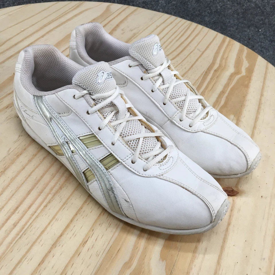 Asics Shoes Womens 7 Cheer 6 White Sporty Cheerleading Sneakers Q261Y Low Top - Image 3 of 4