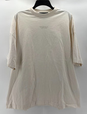 Fear of God Essentials Oversized Beige Short Sleeve Crew Neck T-Shirt Sz. Medium