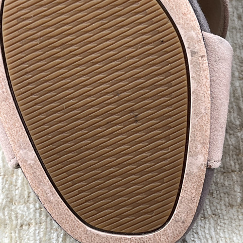 Clarks Sandals Isabelle Cushion Plus Wedges Size 4D Suede Leather Taupe Beige - Picture 11 of 20