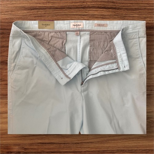 Goodfellow & Co Size 42 Linden Cotton Chino Short Light Blue Flat Front NWT - Picture 4 of 9