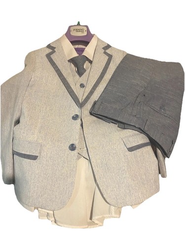 Jodano Boy Striped Suit Sz 8 - Picture 5 of 10