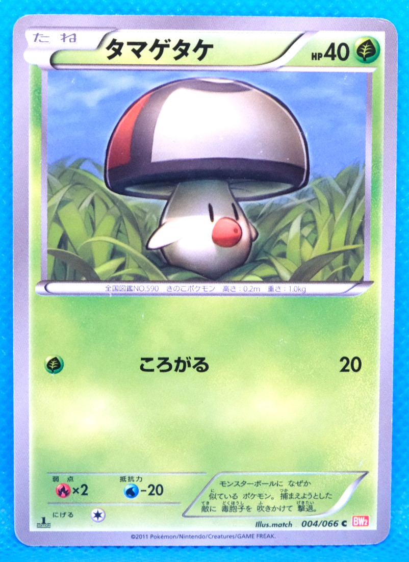 Foongus 1st Edition 2011 BW2 004/066 C Nintendo Pokemon Card Japanese F/S