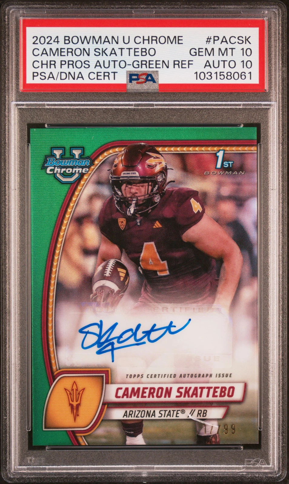 Cameron Skattebo trading card