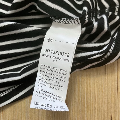SHEIN Girls Long Sleeve Striped Black White Mock Neck Dress 6T New - Picture 4 of 6