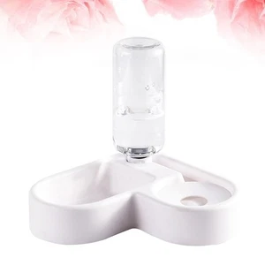 Pet Food Feeder White Automatic Water Dispenser Bowl for Cats and Dogs