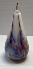 Patterson Glassworks Handblown Rainbow 6" Oil Lamp Wick Estes Park Signed - NEW