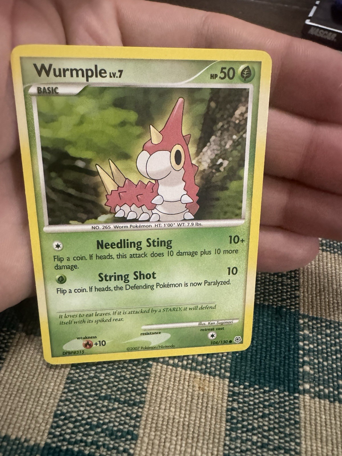 Pokemon TCG Wurmple 104/130 Diamond and Pearl 50 HP Common Regular EN 2007