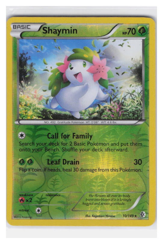 Shaymin Reverse Holo Rare Boundaries Crossed 10/149 NM