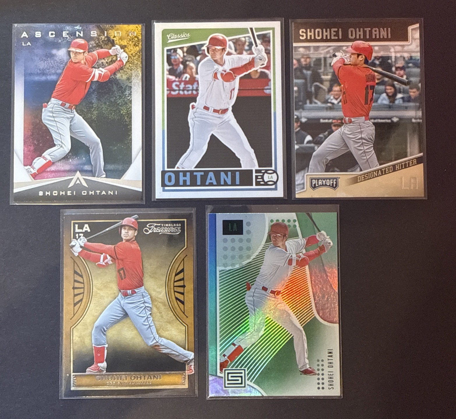 2019 Panini Chronicles SHOHEI OHTANI Lot of 5 Cards 2nd Year Angels