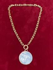 Hardware Style Chain & Medal Gold Plated Dr. Jose G. Hernandez Pendant