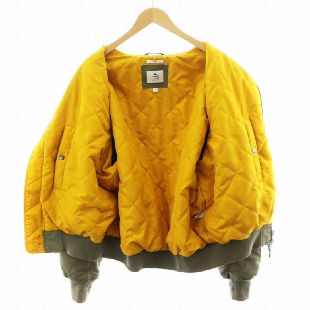 LACOSTE MA-1フライトジャケット US XS Lacoste Live L! VE Felt Logo MA-1 Jacket Blouson Nylon Outer