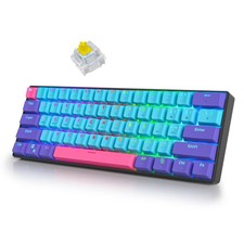 60 Wireless Gaming Keyboard 60 Percent RGB Backlit Hot-Swappable GT61 Mini Me...