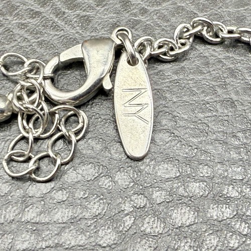 NY Five Strand Statement Necklace Coral Brown Beads Silver Tone Chain Boho Layer - Picture 6 of 7