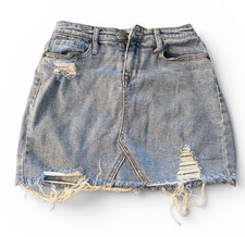 Mossimo Distressed Denim Mini Skirt   Y2K Tar...
