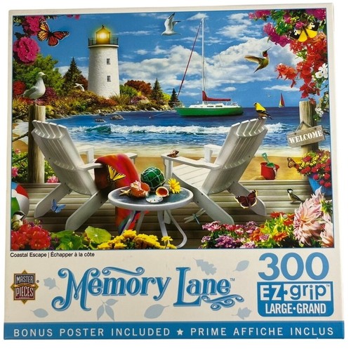MasterPieces Memory Lane "Coastal Escape" 300 große Teile Puzzle Poster vollständig - Bild 1 von 4
