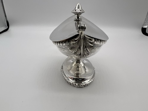 VTG 800 Silver Fornari Roma Italian Lidded Silver Sauce Tureen 274 Grams - Picture 2 of 19