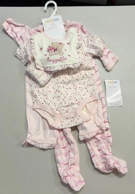 NWT Vintage Vitamins Kids Baby 6 Piece Pink Floral Bears 9M