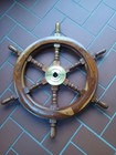 Wooden nautical Ships wheel Boat's Steering Wheel Helm 24" Marine Decoration  — photo 1