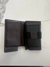 Ekster Leather Parliament Card Wallet Slim in Classic Brown Smart Cash Cards nr