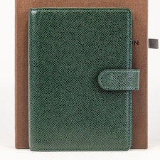 Louis Vuitton Agenda PM Taiga Epicea R20424 Day Planner Cover Authentic Green