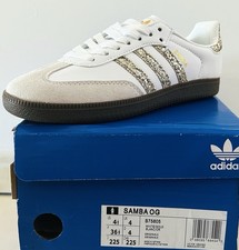 adidas Samba OG Blanc/Doré Paillettes taille 36 2/3 (UK 4)