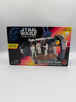 Star Wars POTF Power of the Force  Detention Block Rescue Set New!