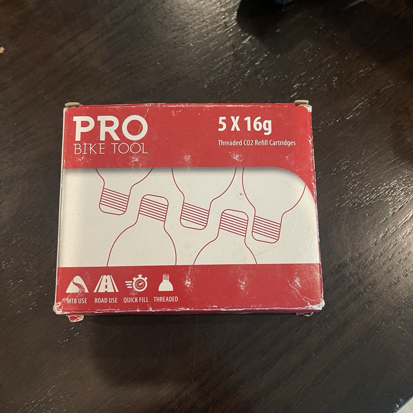 Pro Bike Tool CO2 Cartridges with Threaded Connection  5 x 16g x2 Count 10 NEW