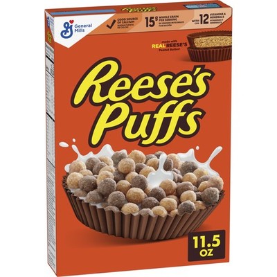 General Mills, Reese's Puffs Chocolatey Peanut Butter 11.5 Ounce (Pack of 1)