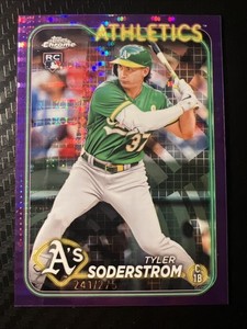 2024 Topps Chrome - Tyler Soderstrom #298 Purple Sonar Refractor /275 (RC)