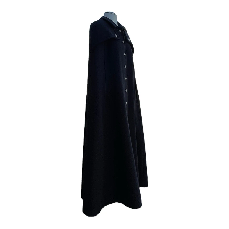 Poncho Abrigo Largo de Lana OSFM De Colección Para Mujer Largo Academia Gótico RARO Foto 3 de 4