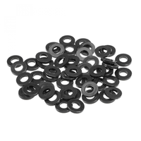 50 StüCk Gummi Unterlegscheiben Flache Unterlegscheiben Schwarz 16Mm Ad 8Mm Id 2