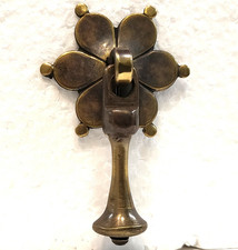 Solid brass tear drop handle antique cupboard drawer door Dutch pull knob pendan