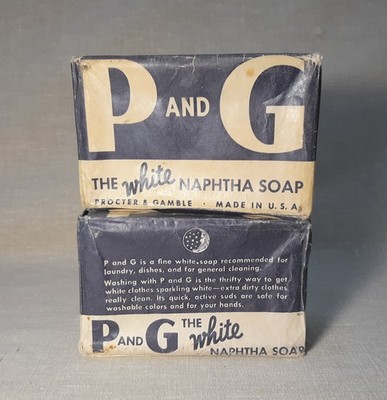 P and G White Naphtha Soap by Procter And Gamble,  Lot of Two (2) Bars Vintage