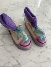 Garnet Hill Unicorn Slippers Boiled Wool Kids Size 06 Winter