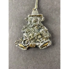 Teddy Bear Metal Country Mountain Overalls Keychain