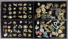 HUGE Vintage Rhinestone Jewelry Brooch Lot Silver Gold Costume *READ*