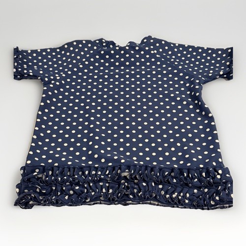 RuffleButts Two Piece Navy Blue White Polka Dot Short Sleeve Swimsuit Girls' 5 - Picture 11 of 20